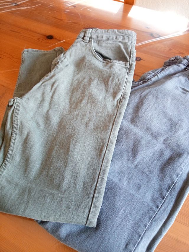 2 Pantalones jeans carrot hombre