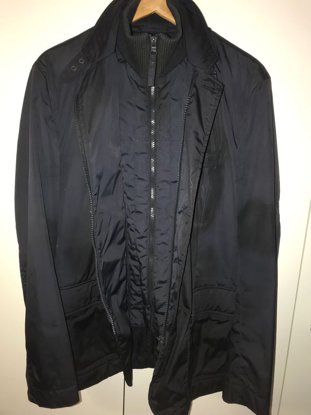 Set di due giacche trasformabili blu e marrone 