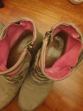 Botin As 98 gris y rosa