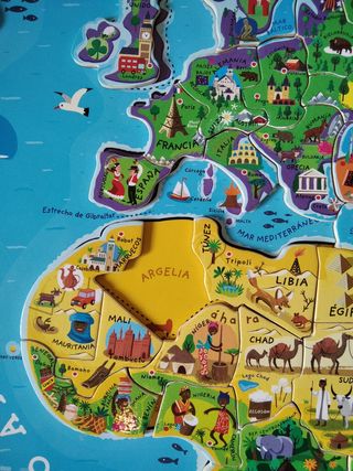 Puzzle magnético del mundo