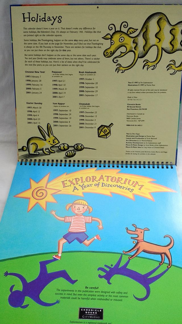 Exploratorium: A Year of Discoveries. Calendario