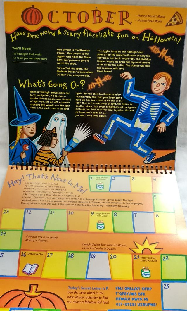 Exploratorium: A Year of Discoveries. Calendario