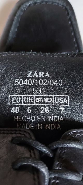 zapatos t.40 zara hombre