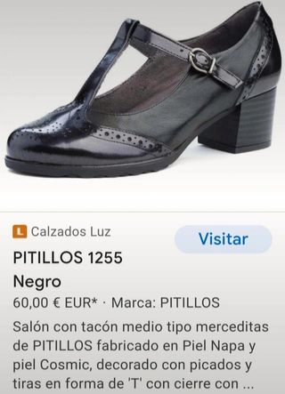 Zapato negro de piel