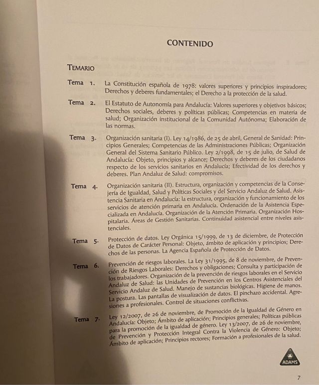 TEMARIO COMÚN Y CUESTIONARIOS OPE SAS