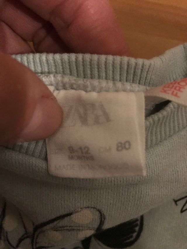 Conjunto Zara 9-12 meses, pantalon + sudadera