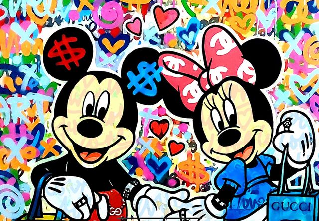pittura - Topolino e Minnie