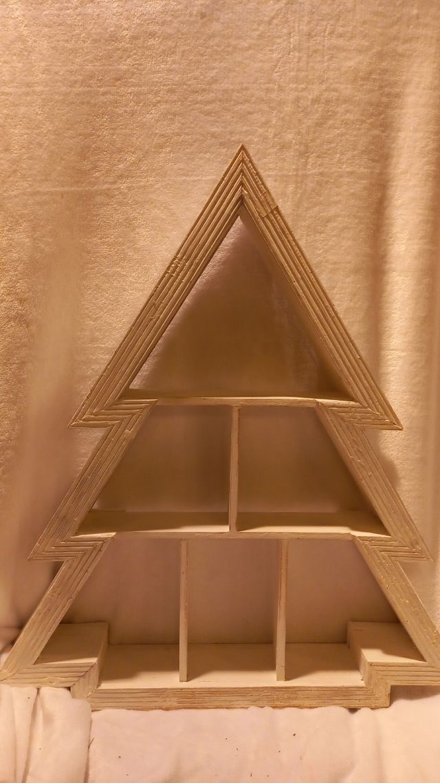 Arbol Navidad madera blanco