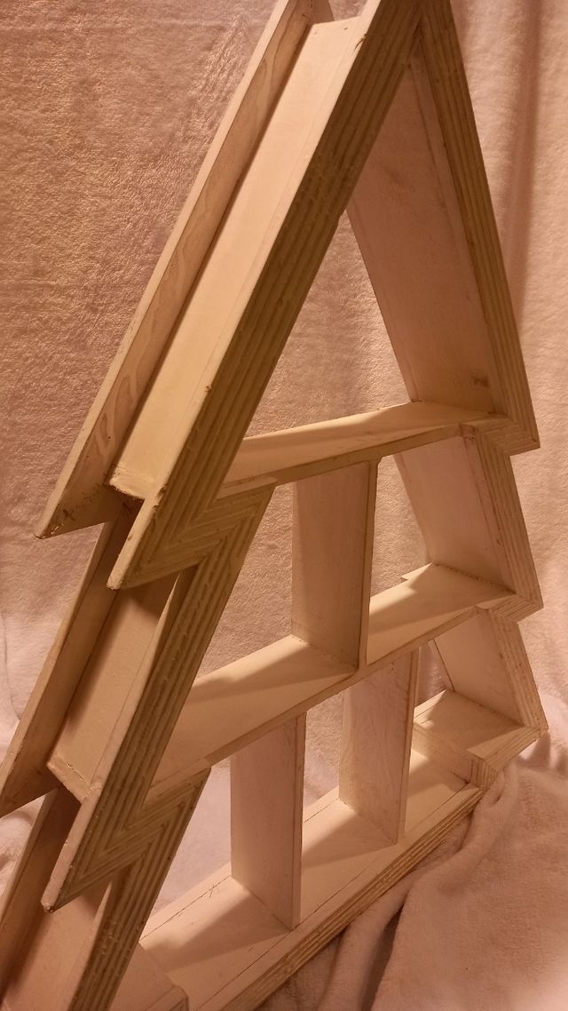 Arbol Navidad madera blanco