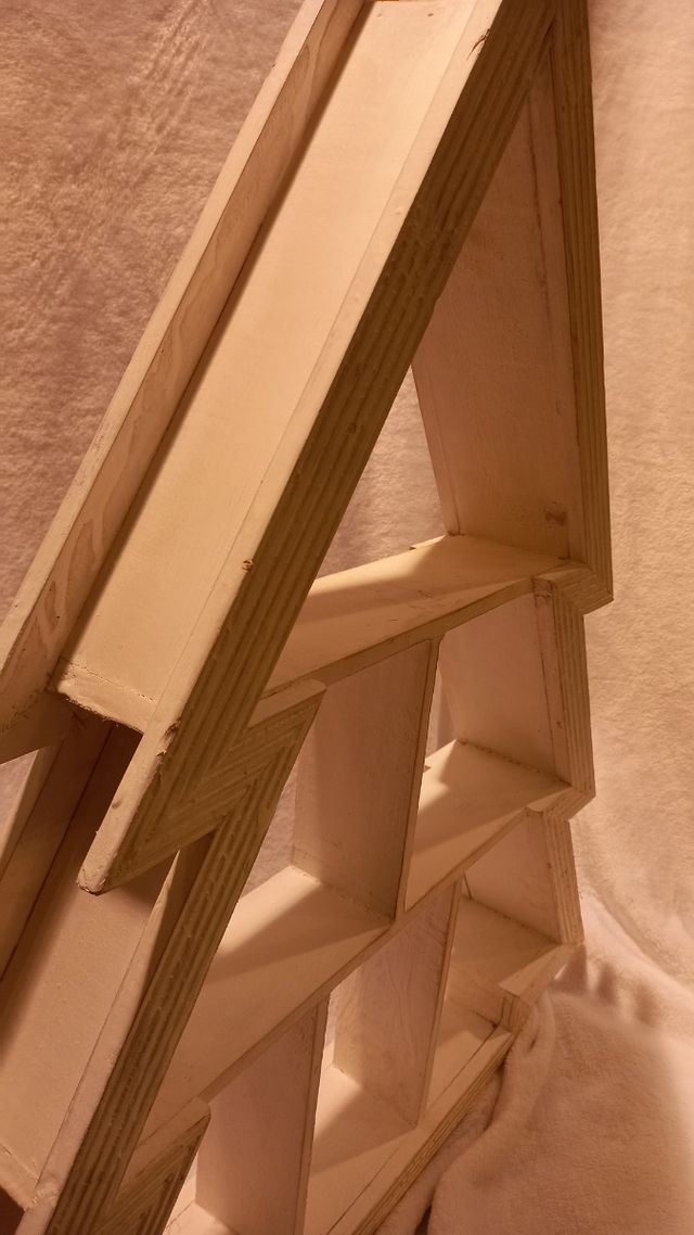 Arbol Navidad madera blanco