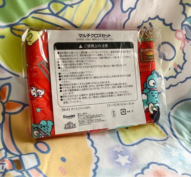 Set asciugamani kawaii keroppi cinnamoroll sanrio