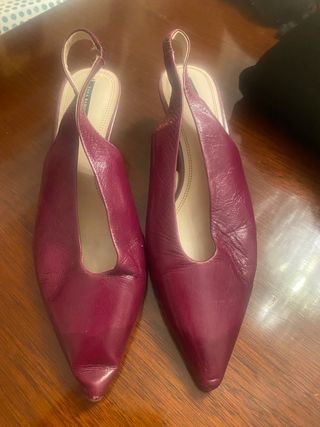 Zapatos mules tacones Zara talla 40.