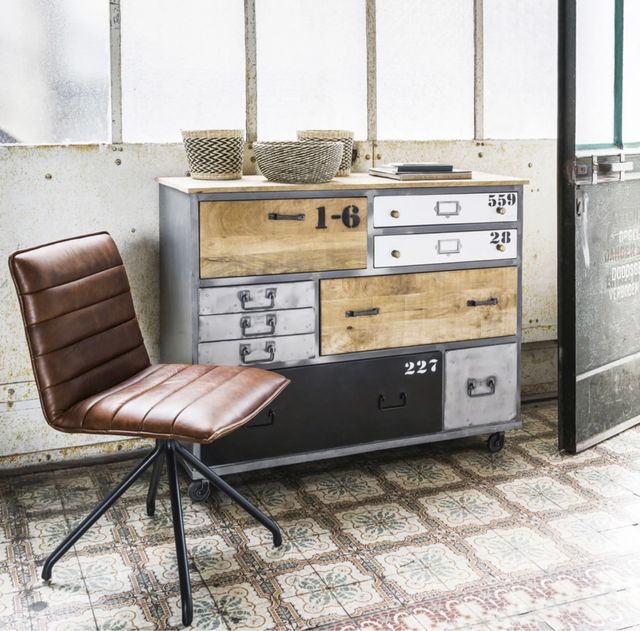 Cómoda con ruedas industrial Maisons Du Monde