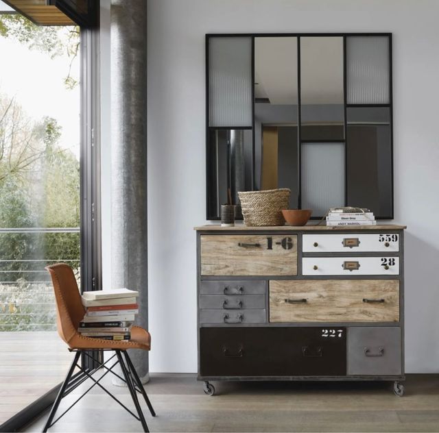 Cómoda con ruedas industrial Maisons Du Monde