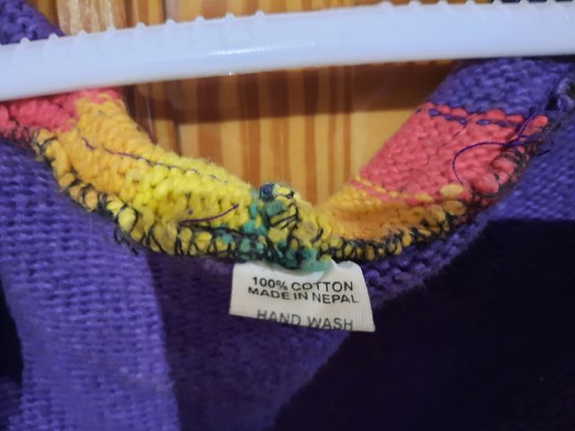 chaqueta 100% algodón hecha a mano