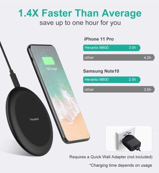 Caricatore wireless Hevanto, 10 W, ricarica wireless