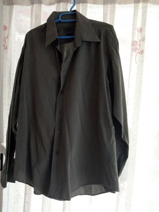 camisa de hombre gris de zara