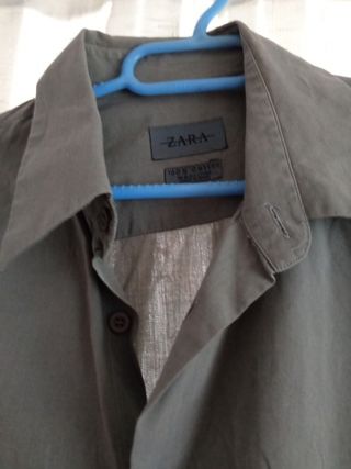 camisa de hombre gris de zara
