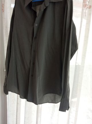 camisa de hombre gris de zara