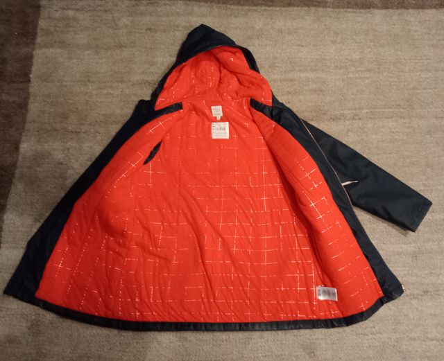 Chubasquero con forro caliente niña talla 10