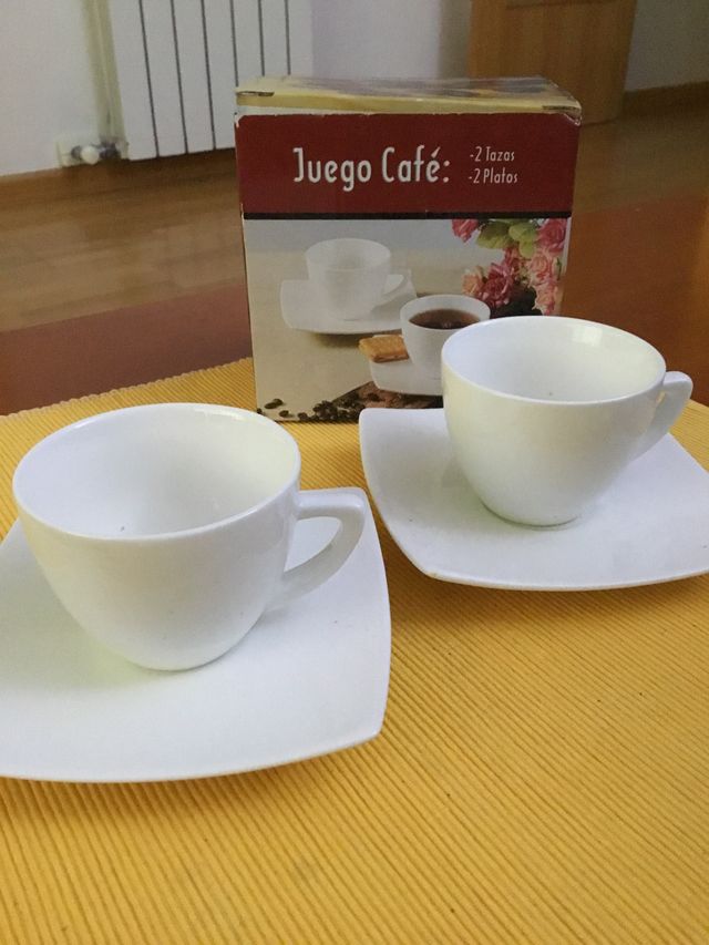 Juego de 2 tazas de café