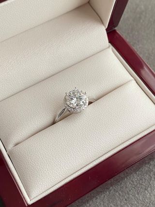 Anillo oro Diamante 1.52 ct. certificado HRD foto2