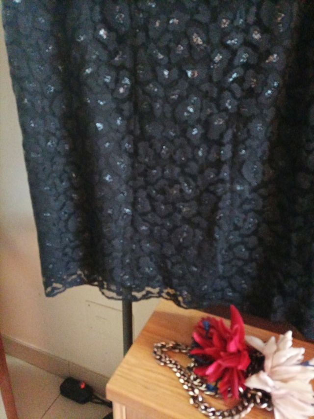 falda encaje con brillo