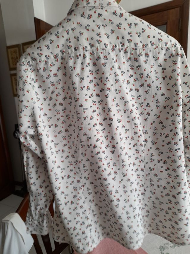 Camicia in piquet di cotone