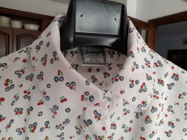 Camicia in piquet di cotone