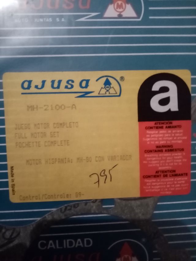 Juntas motor Hispania MH 80.