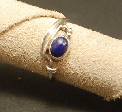 Anillo Plata Ley 925 y Lapislázuli