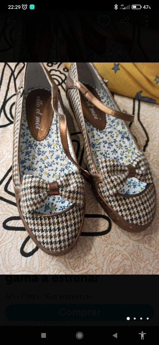 Exclusivas bailarinas 40 pata de gallo y piel