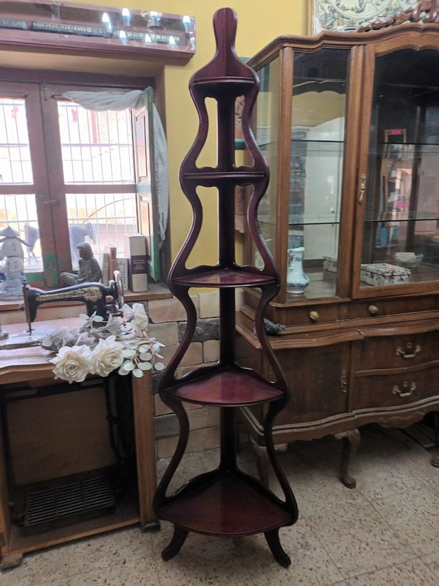 Rinconera madera caoba