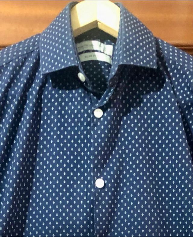 Camisas joven.Granate y Azul