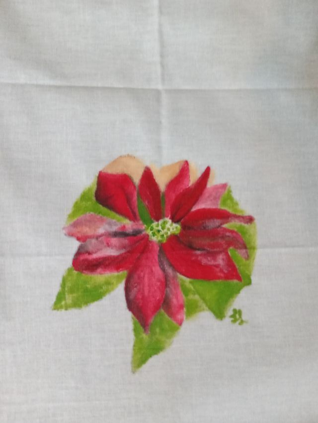 Centro Tavola Natalizio in puro lino 100%