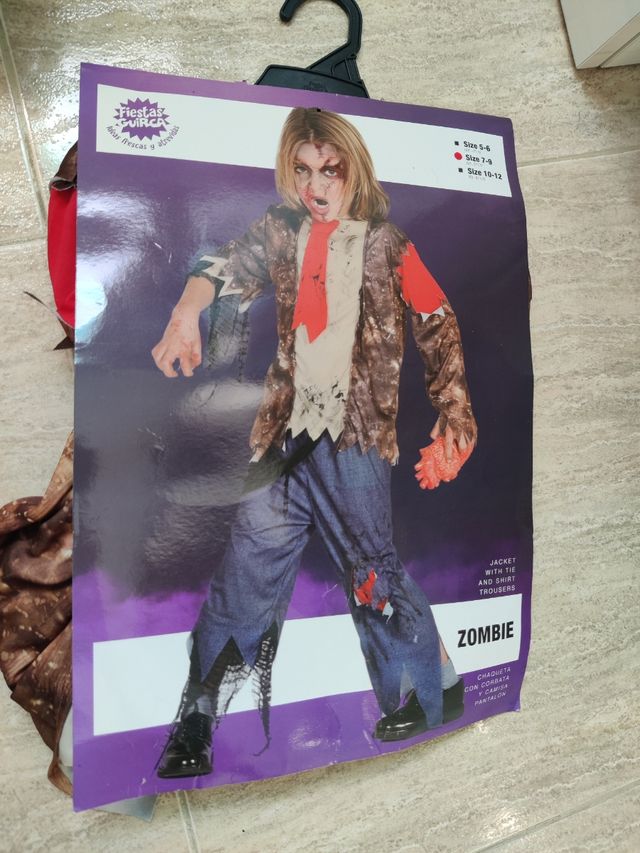 disfraz Halloween niño talla 7