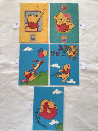 Postales winnie the pooh sin uso