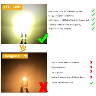 Kit 10Pz Lampadina Faro Auto Moto T10 W5W 7000k