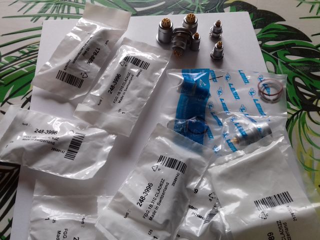 Conector Lemo macho y hembra de diversos pines