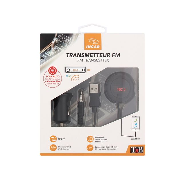Trasmettitore FM con kit vivavoce integrato