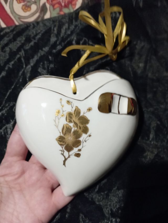 Espositore cuore vintage anni 70 ceramica cuore.