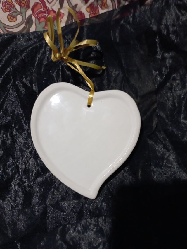 Espositore cuore vintage anni 70 ceramica cuore.