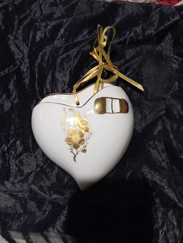 Espositore cuore vintage anni 70 ceramica cuore.