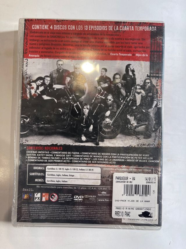 SONS OF ANARCHY Temporada 4 (Precintada)