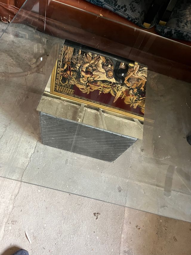 Mesa baja vintage en mármol