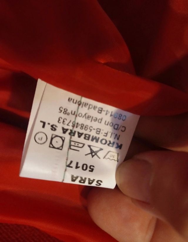 Chaquetón rojo tostado talla 40