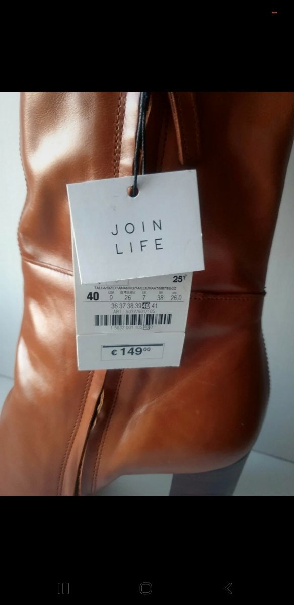 Zara Over The Knee Heeled Leather Boots   