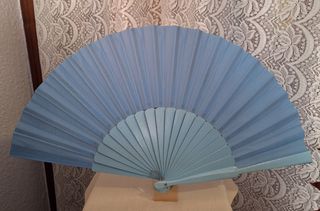 ABANICO PERICÓN 30 cm FLAMENCO "NUEVO" AZUL CLARO 