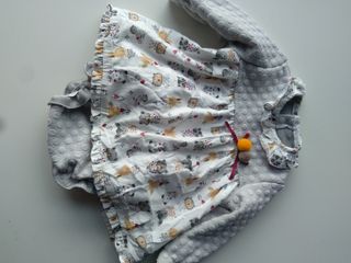 Vestido bebé con braga y gorro