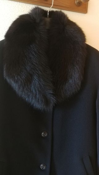 Abrigo cachemira de señora negro